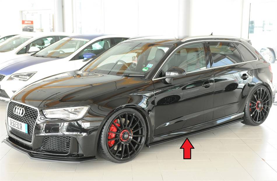 Lama sottoporta SX Rieger RS3 8V Sportback incl.Facelift nero lucido