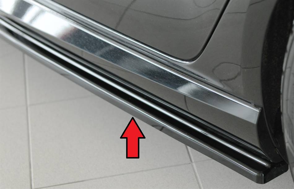 Lama sottoporta SX Rieger RS3 8V Sportback incl.Facelift nero lucido