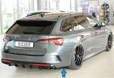 Deflettore Dx per diffusore Rieger Octavia NX RS ABS nero lucido