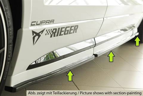 Lama sottoporta DX Rieger Ateca solo Cupra+FR anche Facelift ABS gre