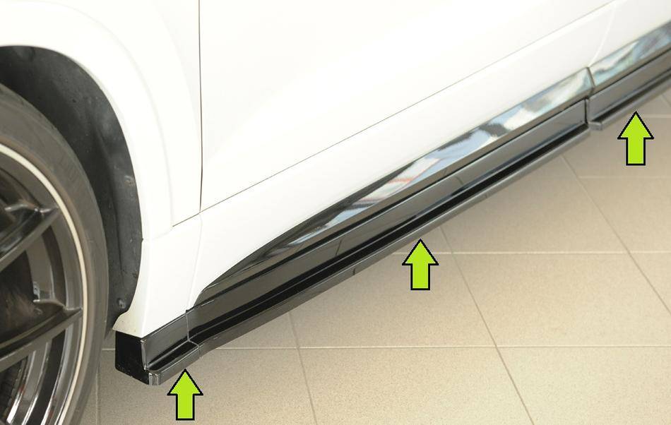 Lama sottoporta SX Rieger Ateca solo Cupra+FR anche Facelift nero lu