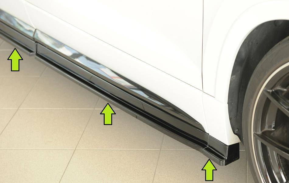 Lama sottoporta DX Rieger Ateca solo Cupra+FR anche Facelift nero lu