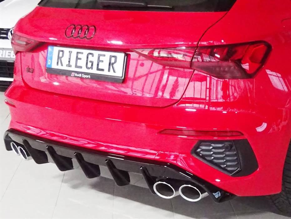 Diffusore Rieger A3 GY Sportback S-Line/S3 fino'2024 ABS grezzo dupl