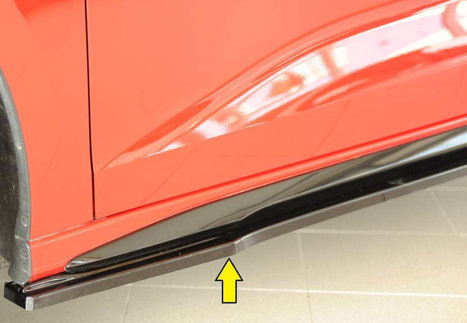 Lama sottoporta SX Rieger A3 GY solo S-line/S3 nero lucido anche fac