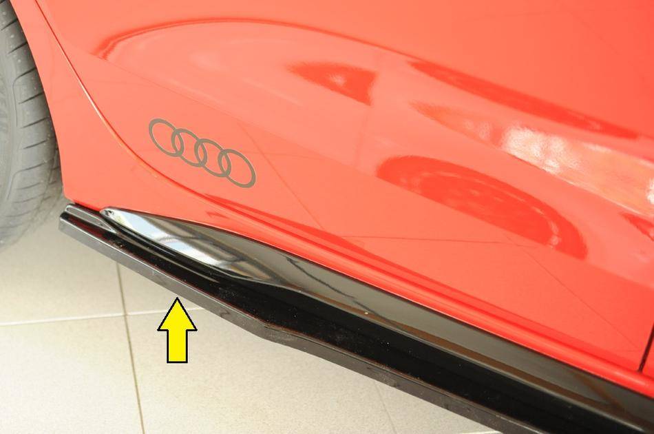 Lama sottoporta DX Rieger A3 GY solo S-line/S3 nero lucido anche fac