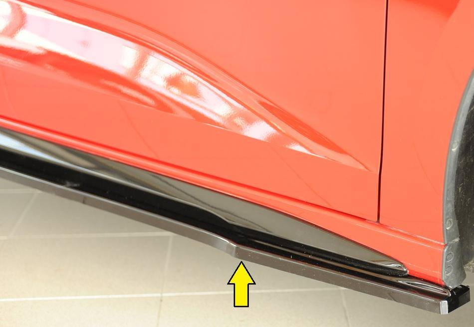 Lama sottoporta DX Rieger A3 GY solo S-line/S3 nero lucido anche fac