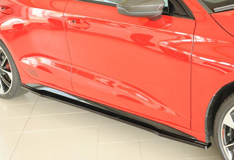 Lama sottoporta DX Rieger A3 GY solo S-line/S3 nero lucido anche fac