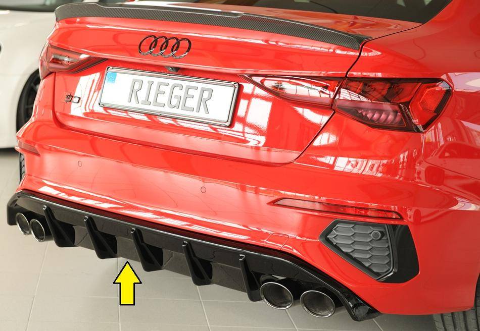 Diffusore Rieger A3 GY solo Berlina S-Line/S3 nero lucido term.duple