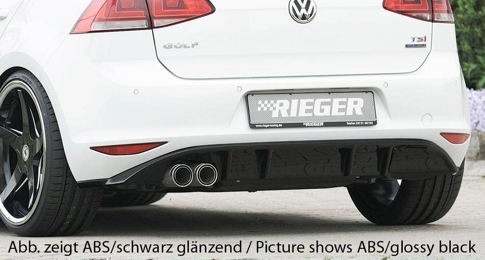 Diffusore post Golf 7 per marmitta sportiva solo sinistra ABS grezzo
