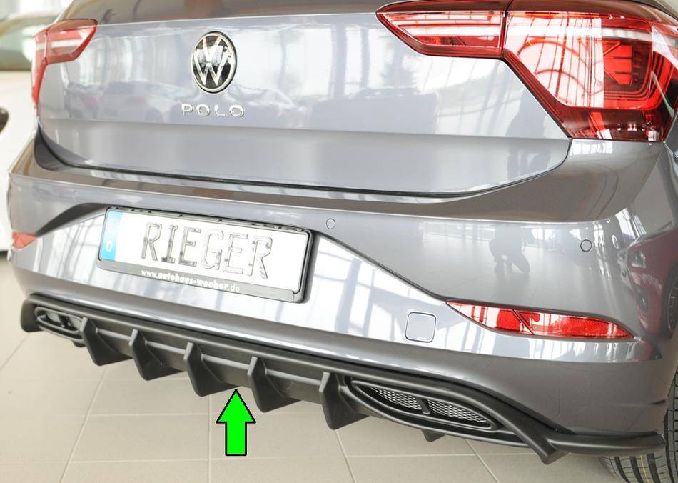 Diffusore Rieger Polo AW R-line dal 2021 per terminali orig ABS grez