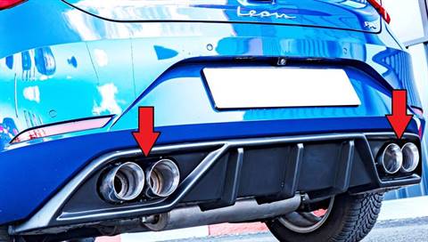 Marmitta Leon KL 1,5 TSI 96/110KW terminali duplex 4x90 anche Fr