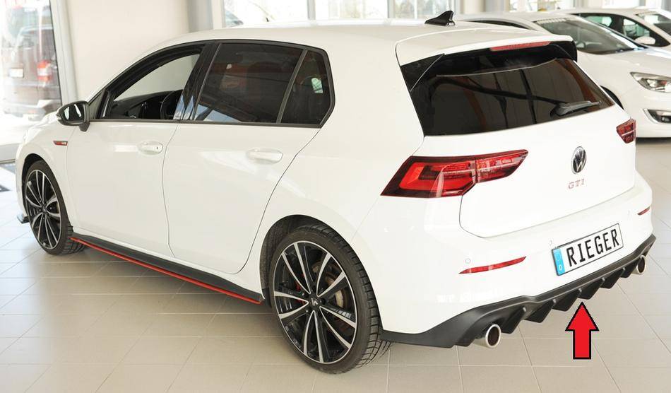 Diffusore Rieger Golf 8 GTI dal 08/20 per terminali orig, duplex