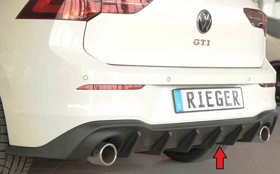 Diffusore Rieger Golf 8 GTI dal 08/20 per terminali orig, duplex