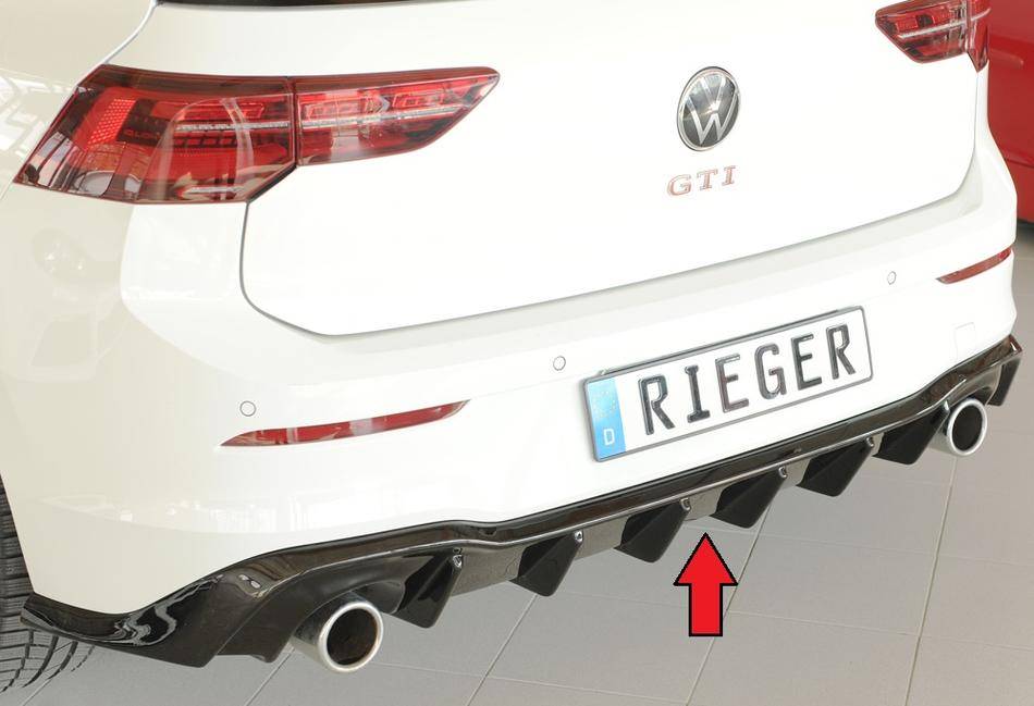 Diffusore Rieger Golf 8 GTI/GTE dal 08/20 nero lucido terminali orig