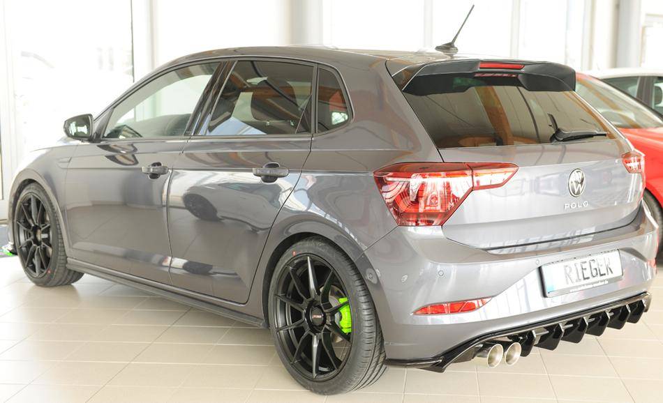 Diffusore Rieger Polo AW GTI dal 2021 per terminali 2x76 SX nero luc