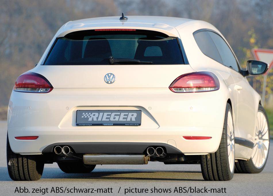 Aggiunta Rieger post Scirocco 3 per marmitte doppie dX/SX 4X76 NERO