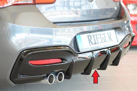 Diffusore Rieger BMW F20/21 dal'15 M-style termin.solo sinist.nero