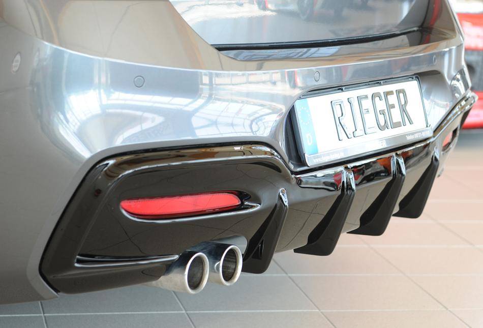 Diffusore Rieger BMW F20/21 dal'15 M-style termin.solo sinist.nero
