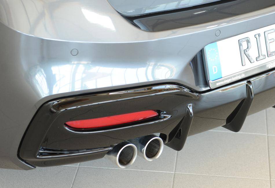 Diffusore Rieger BMW F20/21 dal'15 M-style termin.solo sinist.nero
