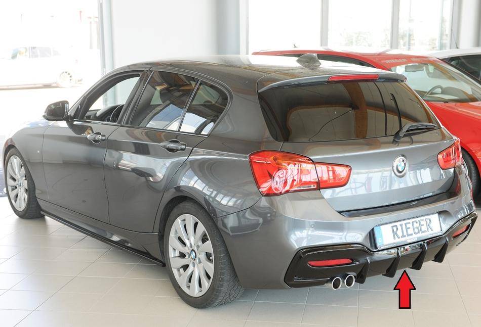 Diffusore Rieger BMW F20/21 dal'15 M-style termin.solo sinist.nero