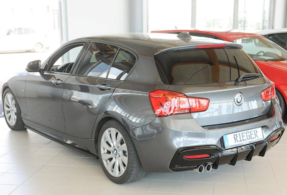 Diffusore Rieger BMW F20/21 dal'15 M-style termin.solo sinist.nero