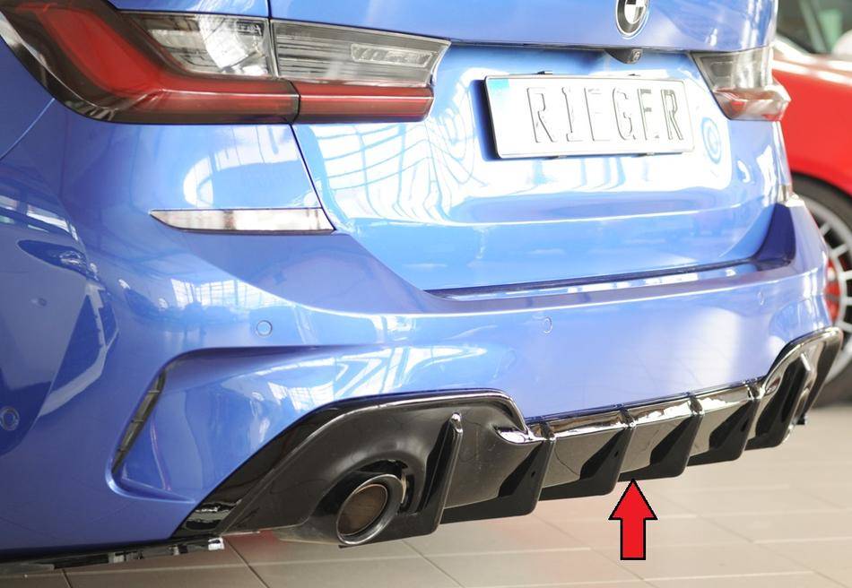 Diffusore Rieger BMW G20/21 dal'19 con allest.M-technik nero lucido