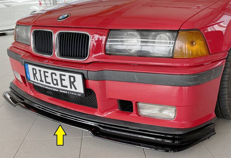 Sottoparaurti Rieger BMW E36 per paraurti originale M3 nero lucido