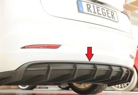 Diffusore Rieger per paraurti orig. Model 3 tutti modelli ABS grezzo