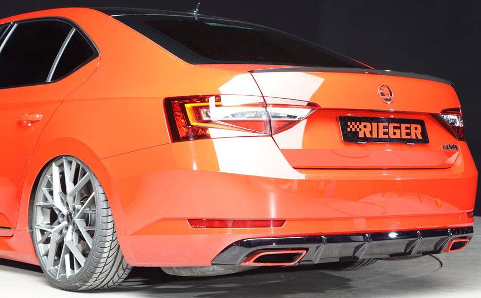 Diffusore Rieger Superb 3T/3V dal'15 2,0TSI 206KW nero con gancio