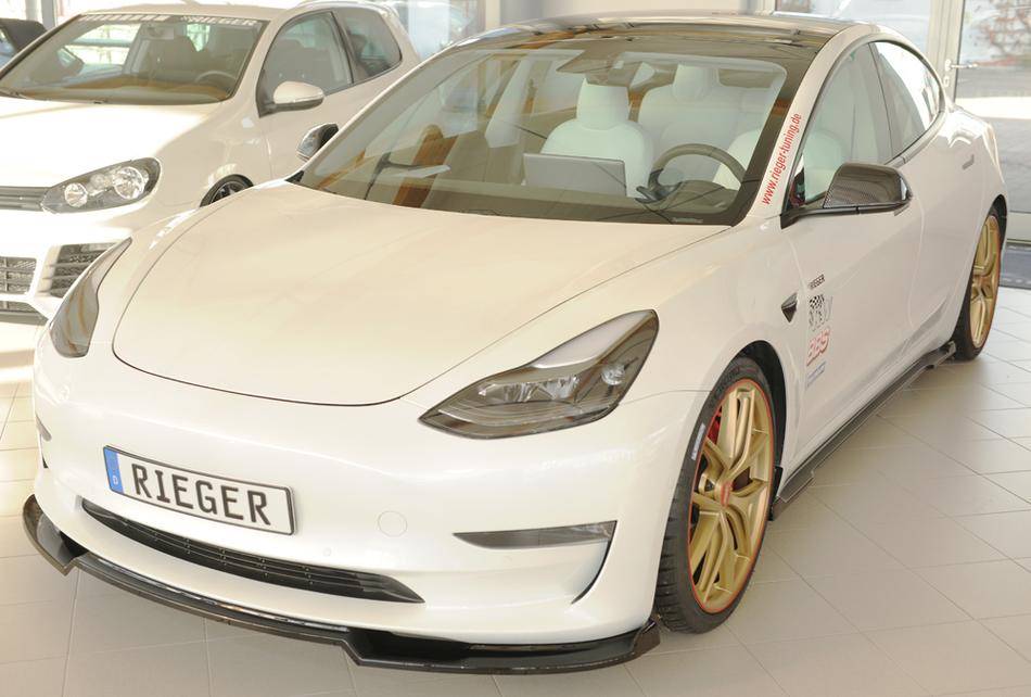 Lama ant Rieger per paraurti orig. Model 3 tutti modelli dal'18 nero