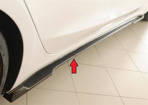 Lama sottoporta Dx Rieger per sottoporta originale Model 3 nero luc.