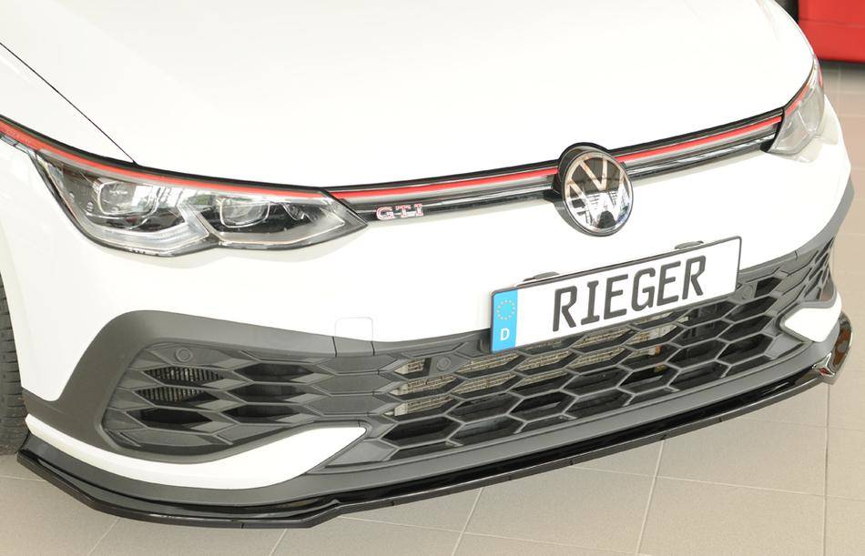 Lama ant Rieger Golf 8 GTI Clubsport per paraurti originale nero luc