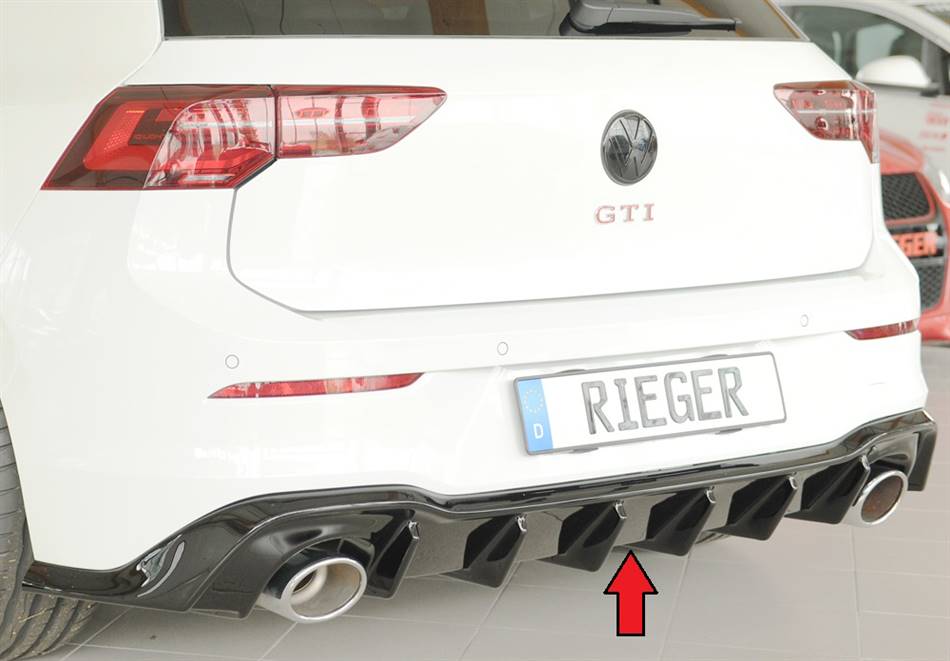 Diffusore Rieger Golf 8 GTI/GTD/GTE porte term. duplex 130X115 nero