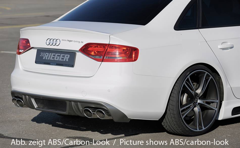 Diffusore Rieger A4 B8 S-Line fino'11 per 4 terminali sport nero luc