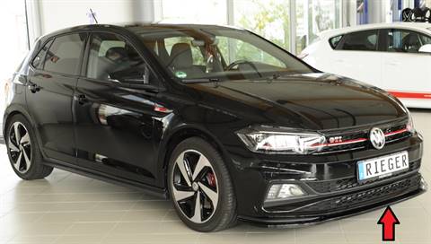 Lama ant Rieger Polo AW fino'21 GTI+R-Line per paraurti orig. nero l