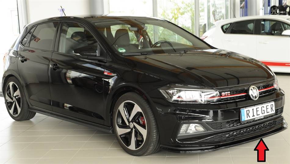 Lama ant Rieger Polo AW fino'21 GTI+R-Line per paraurti orig. nero l