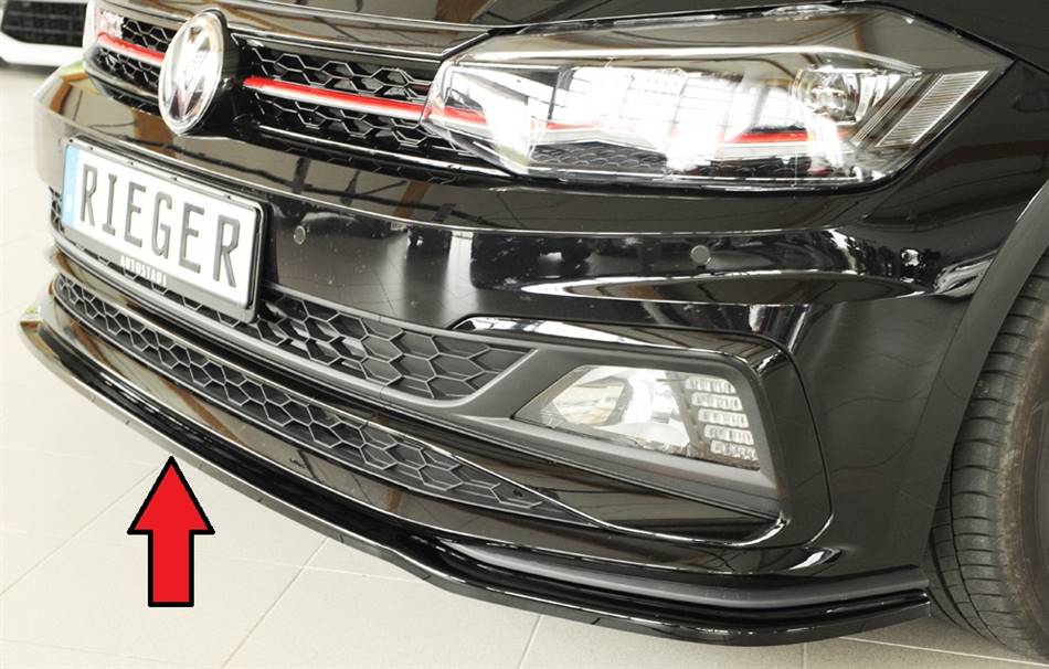 Lama ant Rieger Polo AW fino'21 GTI+R-Line per paraurti orig. nero l