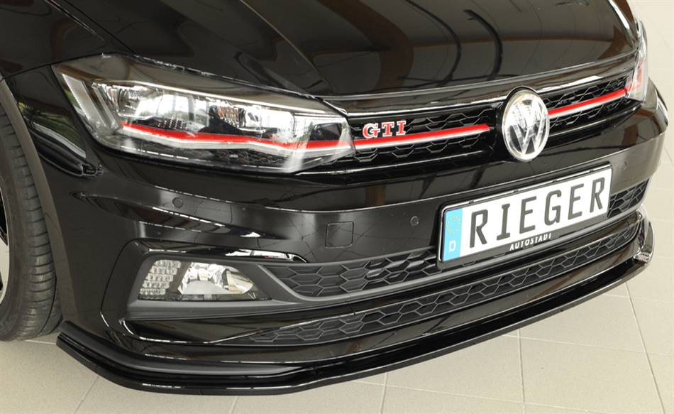 Lama ant Rieger Polo AW fino'21 GTI+R-Line per paraurti orig. nero l