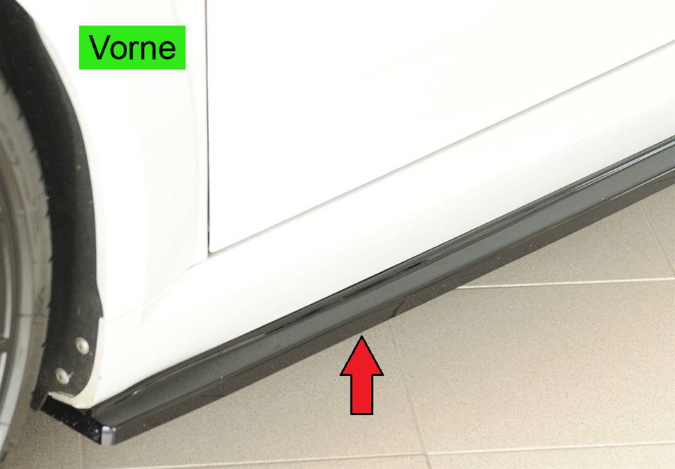 Lama sottoparaurti sx 19mm TT FV/8S S-Line + TTS fino 2018 nero luci