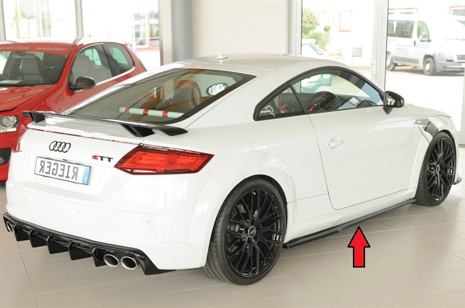 Lama sottoparaurti sx 19mm TT FV/8S S-Line + TTS fino 2018 nero luci