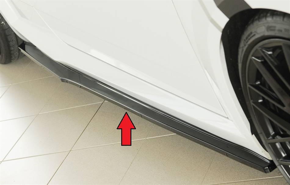 Lama sottoparaurti sx 19mm TT FV/8S S-Line + TTS fino 2018 nero luci