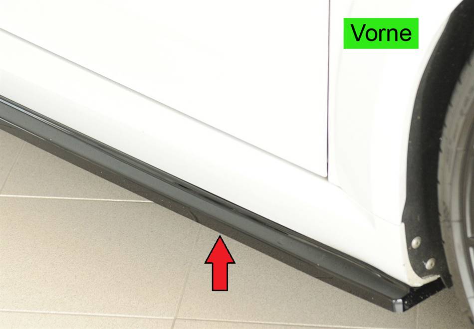 Lama sottoparaurti sx 19mm TT FV/8S S-Line + TTS fino 2018 nero luci