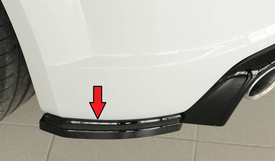 Cantonale post. laterale SX per paraurti orig. TT FV/8S nero lucido