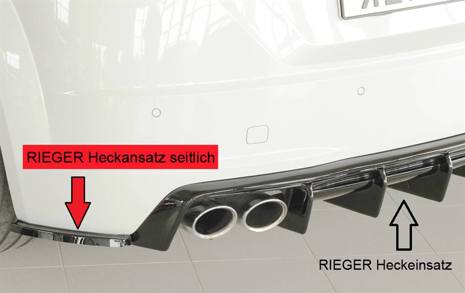 Cantonale post. laterale SX per paraurti orig. TT FV/8S nero lucido