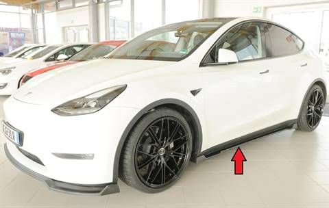 Lama sottoporta sx Rieger Model Y 003 dal 2020 nero opaco finish