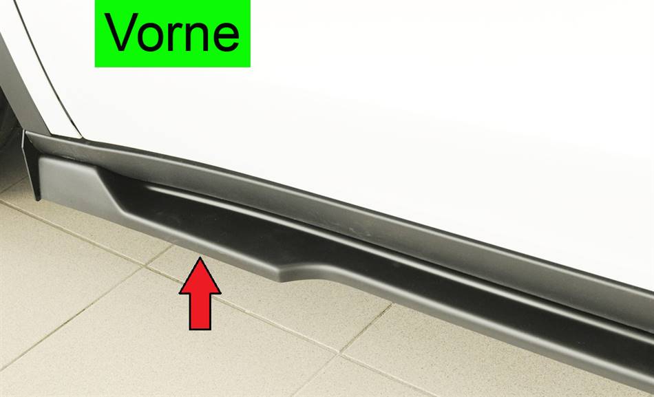 Lama sottoporta sx Rieger Model Y 003 dal 2020 nero opaco finish