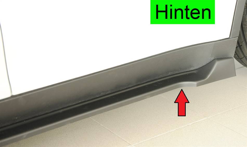 Lama sottoporta dx Rieger Model Y 003 dal 2020 nero opaco finish