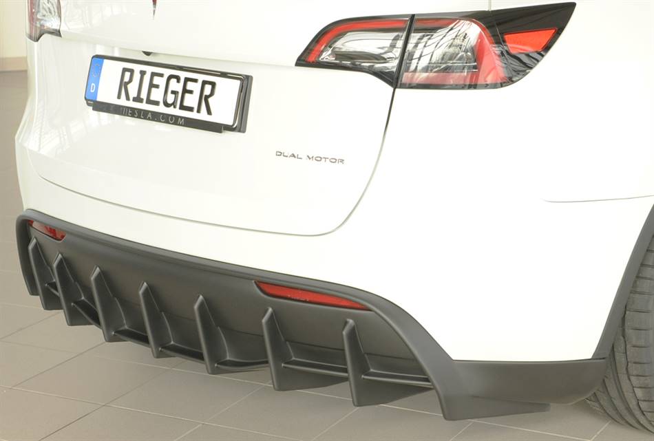 Diffusore post Rieger Tesla Model Y 003 dal 2020 senza gancio nero