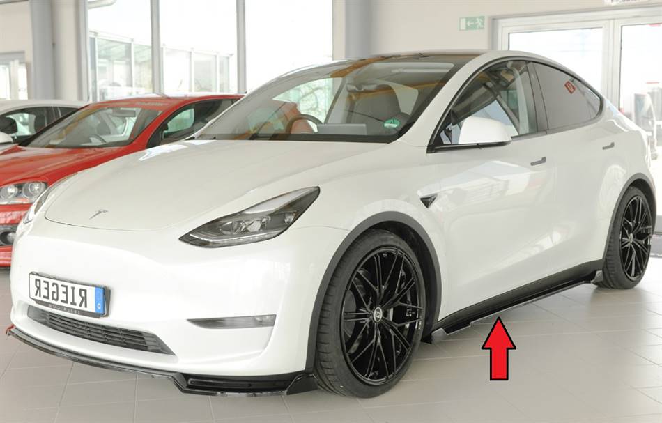 Lama sottoporta sx Rieger Model Y 003 dal 2020 nero lucido