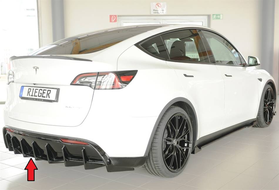 Diffusore post Rieger Tesla Model Y 003 dal 2020 senza gancio nero L